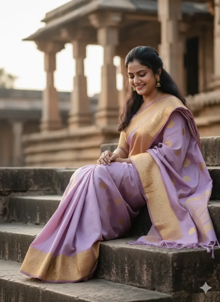 purple saree